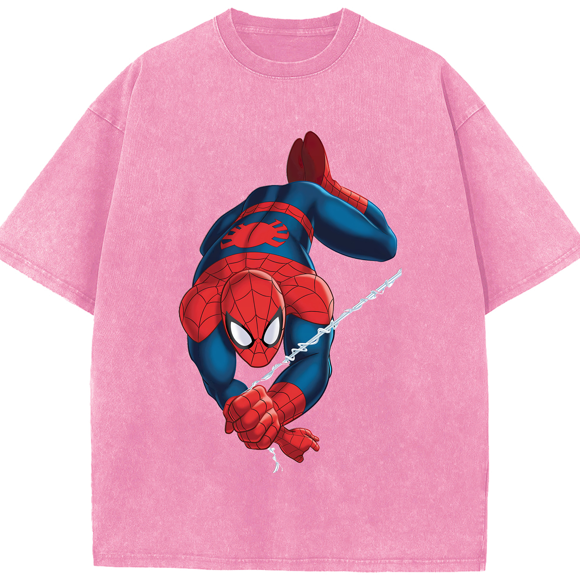 （画像用） Spider Man スパイダーマン 綿100% ヴィンテージ風 半袖Tシャツ（フロントプリント）